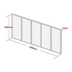 Avis Vente-Unique Verrière atelier en aluminium thermolaqué - 150x105 cm - Noir - BAYVIEW