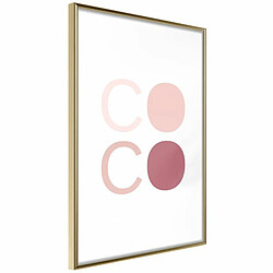 Paris Prix Affiche Murale Encadrée Different Shades of Coco 20 x 30 cm Or