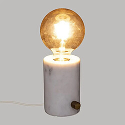 Atmosphera, Createur D'Interieur Lampe saba marbre Dimm H11,5 cm Blanc - ATMOSPHERA