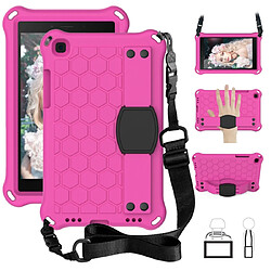 Wewoo Housse Coque Pour Galaxy Tab A8.0 T290 / T295 ?2019? Conception en nid d'abeille EVA + PC de protection plate anti-chute à quatre coins avec sangles Rose + Noir