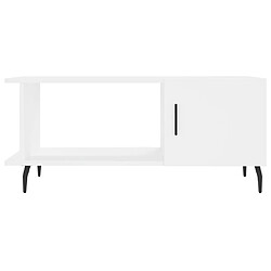 Maison Chic Table basse,Table Console Table d'appoint, Table pour salon blanc 90x50x40 cm bois d'ingénierie -MN33209 pas cher