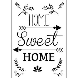 Graines Creatives Transfert thermocollant noir & blanc A4 - Home Sweet Home