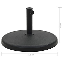 Acheter Helloshop26 Pied base socle rond de parasol Polyrésine 19 kg noir 2202095