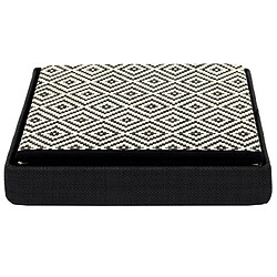 The Home Deco Factory Pouf coffre pliable tressage Mirage noir. pas cher