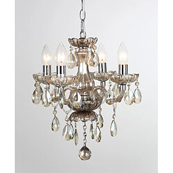 Lumière Chandelier sans abats jours Rodeo Chrome 4 ampoules 40cm