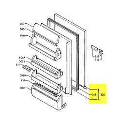 Zanussi PORTE REFRIGERATEUR + JOINT MAGNETIQUE