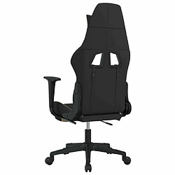 Maison Chic Chaise de jeu, Chaise gaming avec repose-pied, Fauteuil gamer,Chaise de Bureau Noir et crème Tissu -GKD14807 pas cher