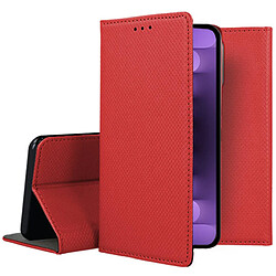 Htdmobiles Housse pour Apple iPhone 15 Pro Max - etui coque pochette portefeuille + film ecran - ROUGE MAGNET