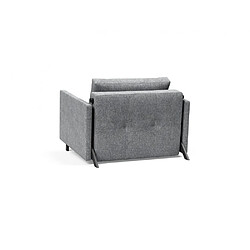 Inside 75 INNOVATION LIVING Fauteuil design SOFABED CUBED 02 ARMS Twist Granite convertible lit 200*90cm pas cher