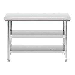 Avis Helloshop26 Table de travail inox 120 x 60 cm 600 kg 3 niveaux 14_0003680