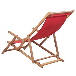 Avis Maison Chic Chaise pliable de plage pour relaxTissu et cadre en bois Rouge -GKD19627