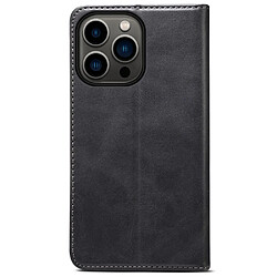 Etui en PU absorption magnétique noir pour votre iPhone 13 Pro 6.1 pouces