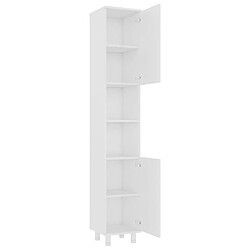 Acheter Maison Chic Armoire de salle de bain,Meuble de rangement,Meuble haut Blanc 30x30x179 cm Aggloméré -GKD935189