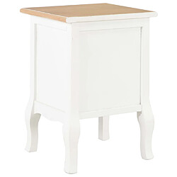 Helloshop26 Table de nuit chevet commode armoire meuble chambre 2 pcs blanc 35x30x49 cm mdf 1402162 pas cher