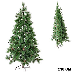 BigBuy Home Sapin de Noël Vert PVC Métal Polyéthylène 120 x 120 x 210 cm