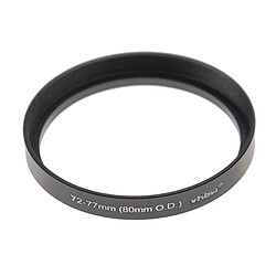 vhbw Bague d'adaptation de filtre Step-Up de 72 mm vers 77 mm compatible avec boîte mate (matte box) 80 mm O.D. - Adaptateur, aluminium, noir-mat