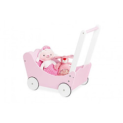 Pinolino Voiture de poup e Jasmin complet 4 pi ces Laqu MDF rose et laqu blanc