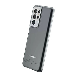 JUST GREEN Coque de Protection pour Samsung Galaxy S21 Ultra 5G Infinia Recyclable Noir transparent