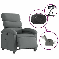 Maison Chic Fauteuil Relax pour salon, Fauteuil inclinable électrique Gris foncé Tissu -GKD49697 pas cher