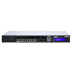 Avis QNAP QuCPE-7012-D2123IT-8G QuCPE-7012-D2123IT-8G Intel Xeon D-2123IT 8x2.5GbE RJ45 ports and 4x10GbE SFP+ ports 1x network module 1x PCIe Gen3 x8