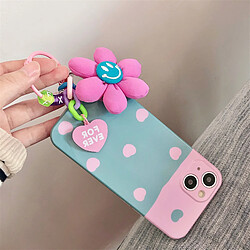 GUPBOO Étui pour iPhone13ProMax Polka Dot Flower Love Coque de téléphone simple antichoc