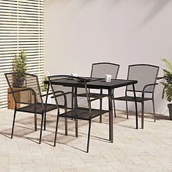 Maison Chic Ensemble de salle à manger de jardin 5 pcs,Table et chaises d'extérieur anthracite acier -GKD445534