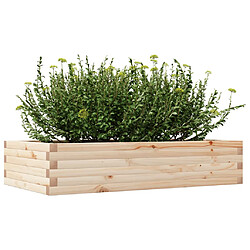 Avis vidaXL Jardinière 110x60x23 cm bois de pin massif