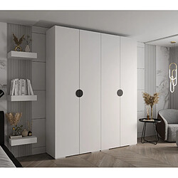 Abiks Meble Armoire Inova 4 À Portes Battantes 236,7/200/47 4 Portes (bianco/nero)