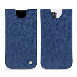 Pochette cuir Apple iPhone 12 Pro Max - Pochette - Bleu frisson ( Pantone #29588c ) - NOREVE