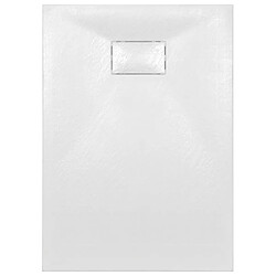 Avis vidaXL Bac de douche SMC Blanc 100 x 70 cm