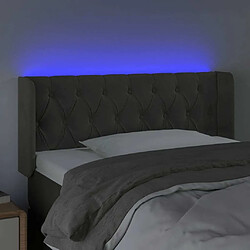 Acheter Maison Chic Tête de lit scandinave à LED,meuble de chambre Gris foncé 93x16x78/88 cm Velours -MN98842