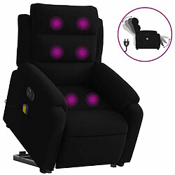 Maison Chic Fauteuil Relax pour salon, Fauteuil inclinable de massage électrique noir velours -GKD11114 