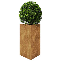 Avis vidaXL Jardinières 2 pcs triangulaire 50x43x75 cm acier corten