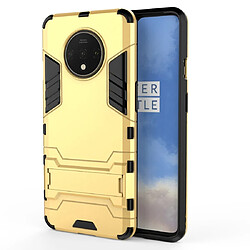 Wewoo Coque Pour OnePlus 7T Antichoc PC + TPU Housse de protection avec support Jaune