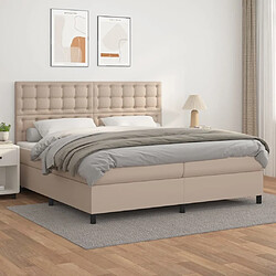 Maison Chic Lit Adulte - Lit simple Lit à sommier tapissier avec matelas moelleux - Meuble de Chambre - Cappuccino 200x200 cm -MN34114