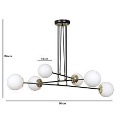 Avis EPIKASA Suspension Ognis, Blanc, Acier, 90x100x75 cm