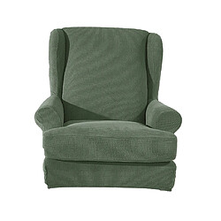 Aile Dos Bras Chaise Couverture 2 Pièces Aile Dos Canapé Housse Vert