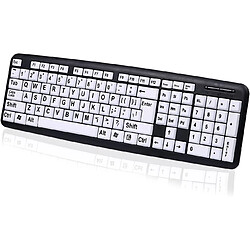 Acheter Clavier à gros caractères Filaire Clavier à grandes lettres Claviers USB pour malvoyants