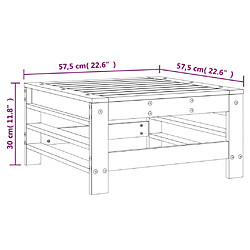 vidaXL Repose-pied de jardin gris bois de pin massif pas cher