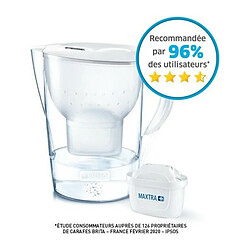 Carafe filtrante Marella XL blanche BRITA - 1 filtre MAXTRA+ inclus