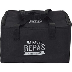 Cook Concept Lunch bag fraicheur 2.6 litres (Lot de 2) Noir inscription <>.