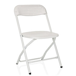 Chaise visiteur / chaise pliante TUDELA XXL PRO W plastique blanc hjh OFFICE