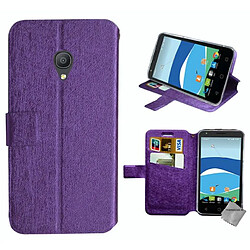 Htdmobiles Housse etui portefeuille pour Orange Rise 51 + film ecran - MAUVE