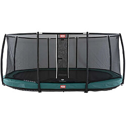 Trampoline ovale vert enterré 520 Champion + filet - BERG