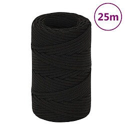 vidaXL Corde de travail Noir 2 mm 25 m Polyester