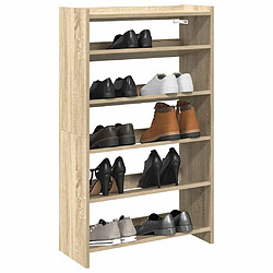 vidaXL Étagère à chaussures chêne sonoma 60x25x100cm bois d'ingénierie