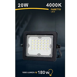 Tradex LED SLIM EXTERIOR BLACK 20W IP65 LIGHT 4000K 6500K 3000K FS20W-N