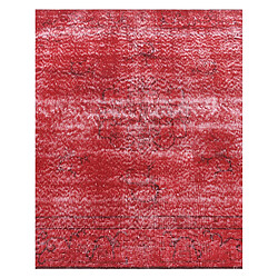 Avis Vidal Tapis de laine 201x112 rouge Ultra Vintage