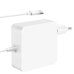 Moxie Chargeur Secteur USB C pour MacBook Charge Rapide 45W Câble 1.7m Blanc