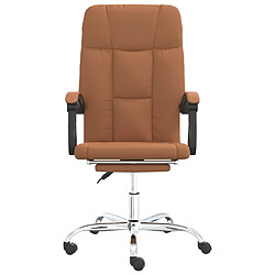 Avis Maison Chic Fauteuil inclinable de bureau,Fauteuil luxe de relaxation Marron Similicuir -MN86731